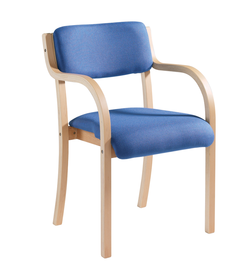 Prague Wood frame Stack Chair arms