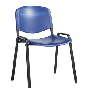 Taurus Plastic Black Frame Stacking Chair