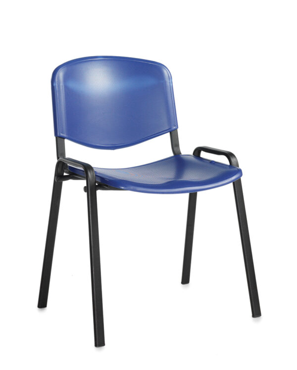 Taurus Plastic Black Frame Stacking Chair