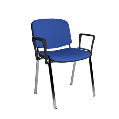 Taurus Chrome Frame Stacking Chair with Fixed Arms
