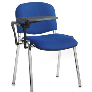 Taurus Chrome Frame Stacking Chair with Writing Tablet