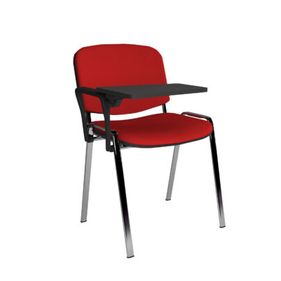 Taurus Chrome Frame Stacking Chair with Writing Tablet