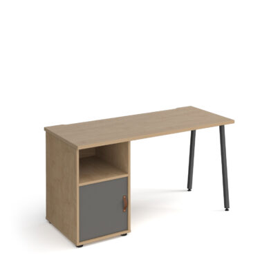 A-Frame Leg Desk with Pedestal & Cupboard Door