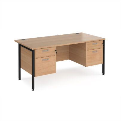 Straight Desks with 2 x Two Drawer Pedestals