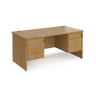 Straight Desks with 2 x Three Drawer Pedestals